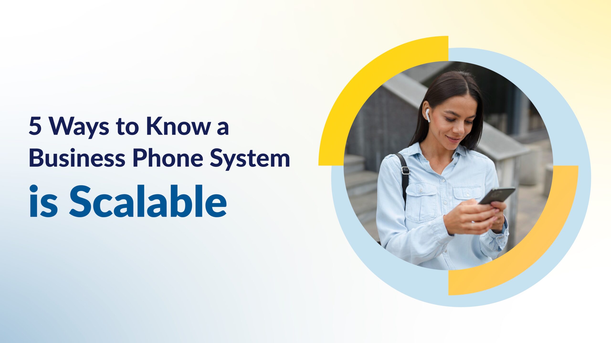 A person using a mobile phone to access advanced call management features via their business phone number.